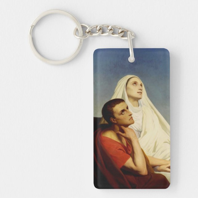 Saint Augustine & Saint Monica Art Print Key Ring (Front)