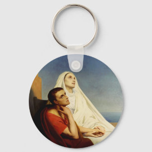 Saint Augustine & Saint Monica Art Print Key Ring