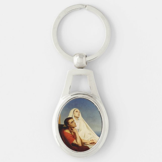 Saint Augustine & Saint Monica Art Print Key Ring (Front)