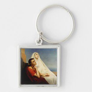 Saint Augustine & Saint Monica Art Print Key Ring