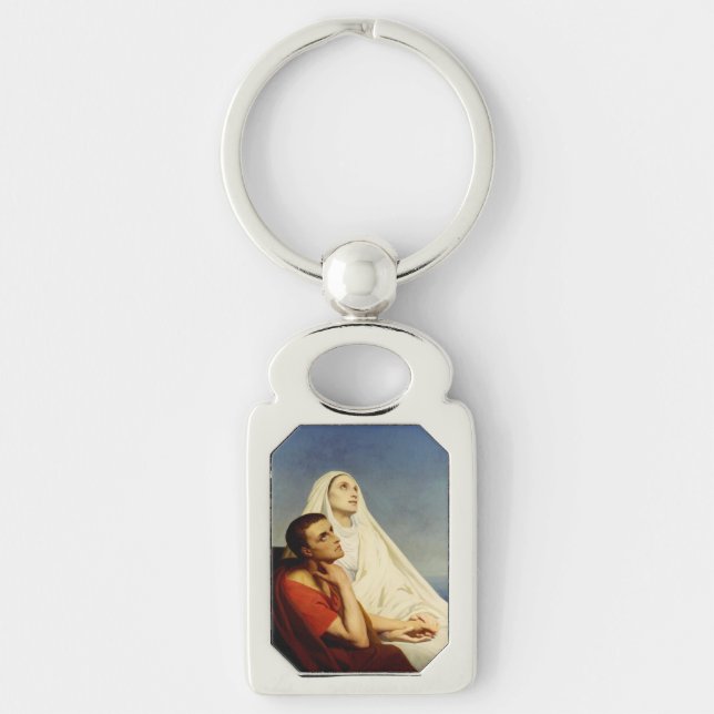 Saint Augustine & Saint Monica Art Print Key Ring (Front)