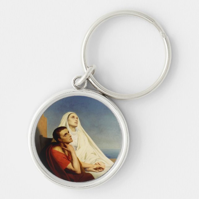 Saint Augustine & Saint Monica Art Print Key Ring (Front)
