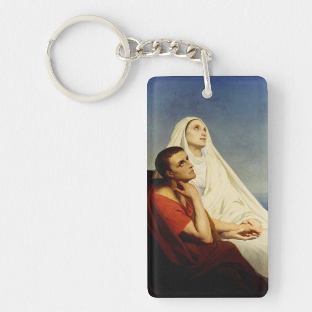 Saint Augustine & Saint Monica Art Print Key Ring (Front)
