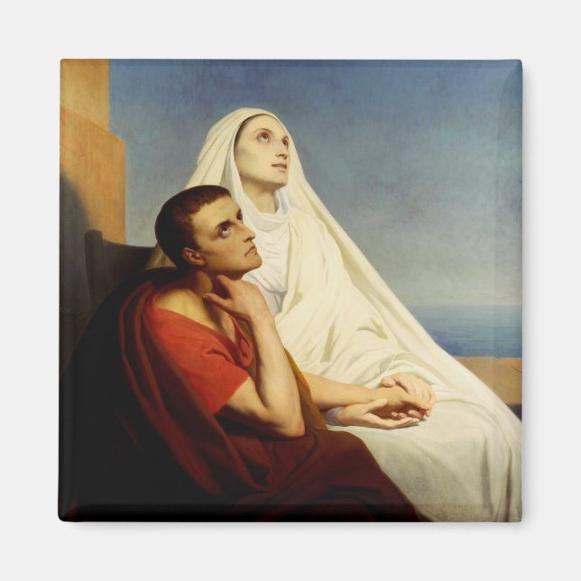 Saint Augustine & Saint Monica Art Print Magnet (Front)