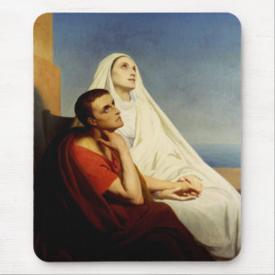 Saint Augustine & Saint Monica Art Print Mouse Mat