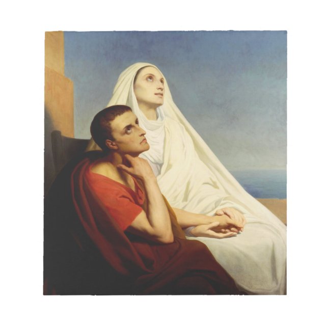 Saint Augustine & Saint Monica Art Print Notepad (Front)