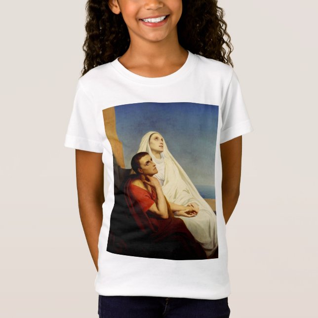 Saint Augustine & Saint Monica Art Print T-Shirt (Front)