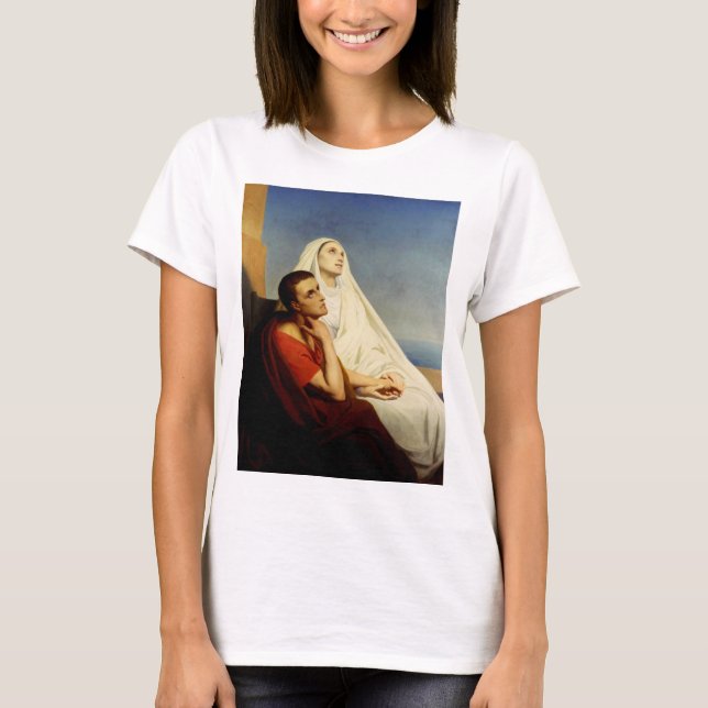 Saint Augustine & Saint Monica Art Print T-Shirt (Front)