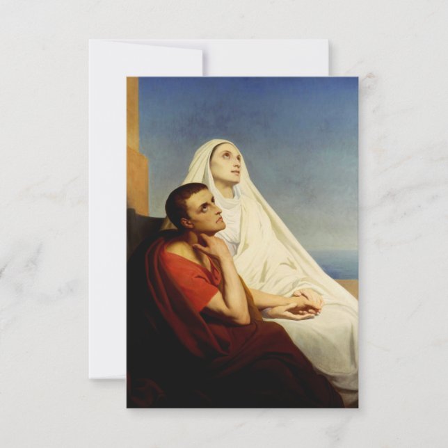 Saint Augustine & Saint Monica Art Print Thank You Card (Front)