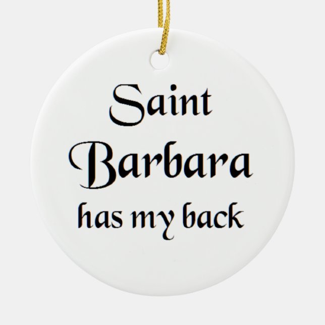 saint barbara ceramic tree decoration (Front)