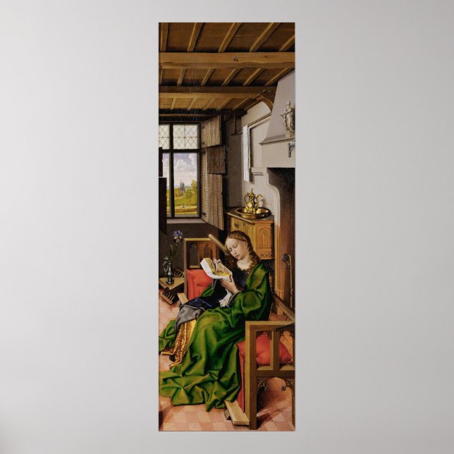 Saint Barbara (from Werl Altarpiece, 1438) Poster (Front)