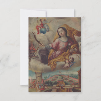 Saint Barbara Holy Card