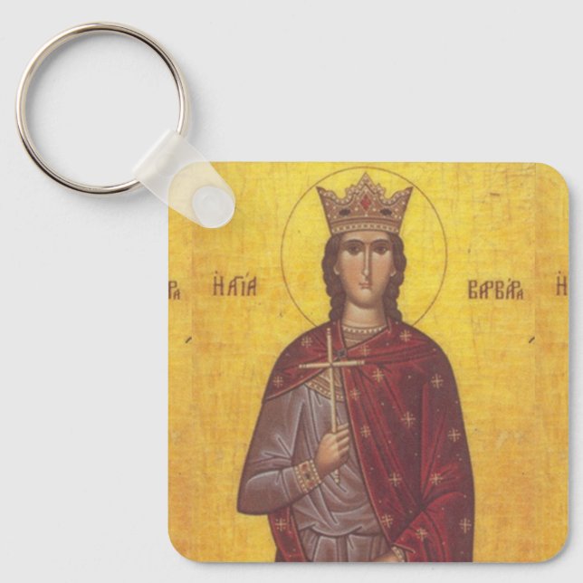 Saint Barbara Icon Key Ring (Front)