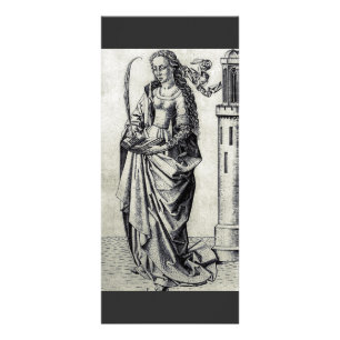 Saint Barbara of the Tower Sacred Graphic Art Rack Card