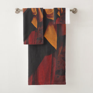 Saint Barbara Sacred Icon Graphic Art Bath Towel Set