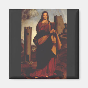 Saint Barbara Sacred Icon Graphic Art Magnet