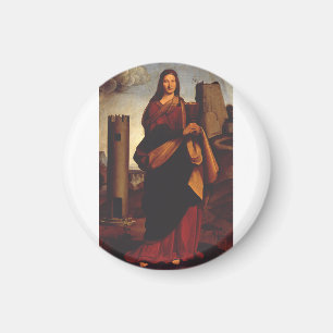 Saint Barbara Sacred Icon Graphic Art Magnet
