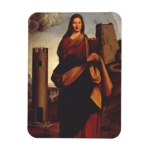 Saint Barbara Sacred Icon Graphic Art Magnet