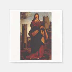 Saint Barbara Sacred Icon Graphic Art Napkin