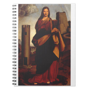 Saint Barbara Sacred Icon Graphic Art Notebook