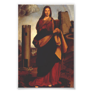 Saint Barbara Sacred Icon Graphic Art Photo Print