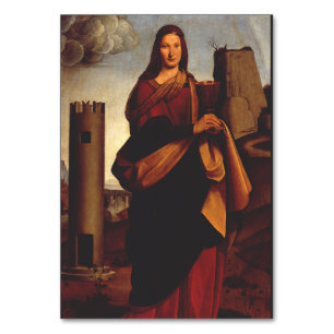 Saint Barbara Sacred Icon Graphic Art Table Number