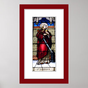 Saint Barbara Stained Glass Window Print
