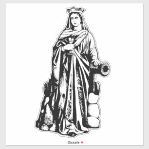 Saint Barbara the Great Martyr Sacred Graphic Art