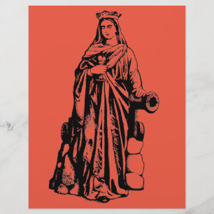 Saint Barbara the Great Martyr Sacred Graphic Art Flyer