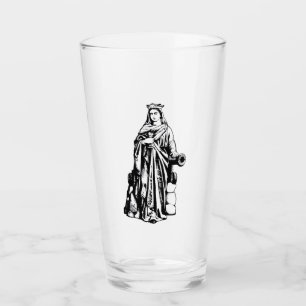 Saint Barbara the Great Martyr Sacred Graphic Art Glass