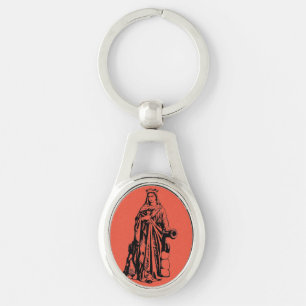 Saint Barbara the Great Martyr Sacred Graphic Art Key Ring