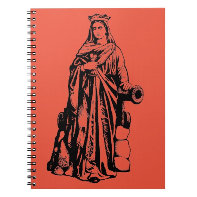 Saint Barbara the Great Martyr Sacred Graphic Art Notebook (Front)