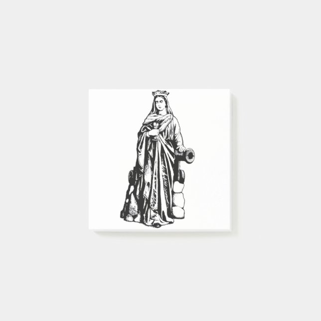 Saint Barbara the Great Martyr Sacred Graphic Art Post-it Notes (Front)