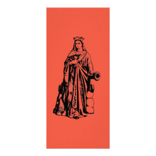 Saint Barbara the Great Martyr Sacred Graphic Art Rack Card