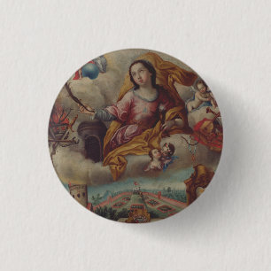 Saint Barbara Virgin and martyr 3 Cm Round Badge