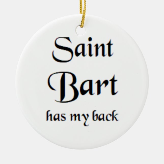 saint bart ceramic tree decoration (Front)