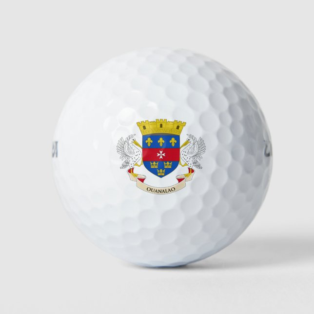 Saint Barthélemy Flag Golf Balls (Front)