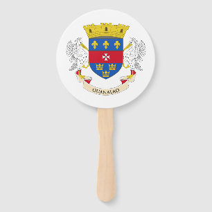 Saint Barthélemy Flag Hand Fan