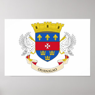 Saint Barthélemy Flag Poster