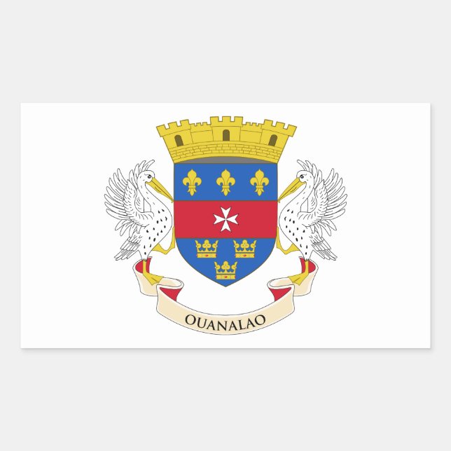 Saint Barthélemy Flag Rectangular Sticker (Front)