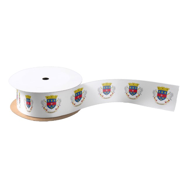Saint Barthélemy Flag Satin Ribbon (Spool)