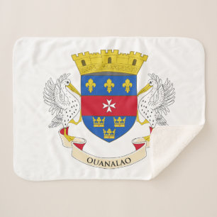 Saint Barthélemy Flag Sherpa Blanket