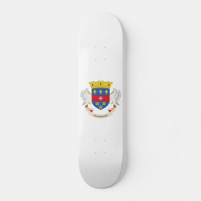 Saint Barthélemy Flag Skateboard (Front)
