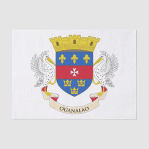 Saint Barthélemy Flag Tissue Paper