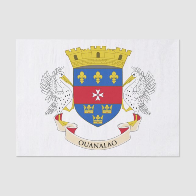 Saint Barthélemy Flag Tissue Paper (Front)
