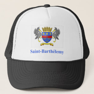 Saint Barthelemy Flag with Name in French Trucker Hat