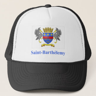 Saint Barthelemy Flag with Name in French Trucker Hat