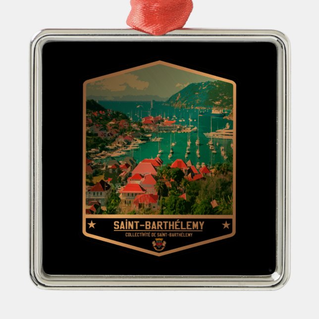 Saint Barthélemy Metal Tree Decoration (Front)