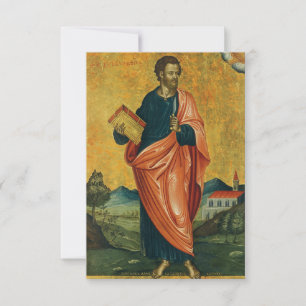 Saint Bartholomew Orthodox Prayer Card