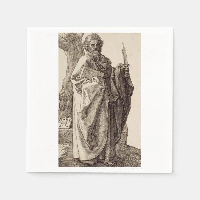Saint Bartholomew the Apostle by Albrecht Durer  Napkin (Front)